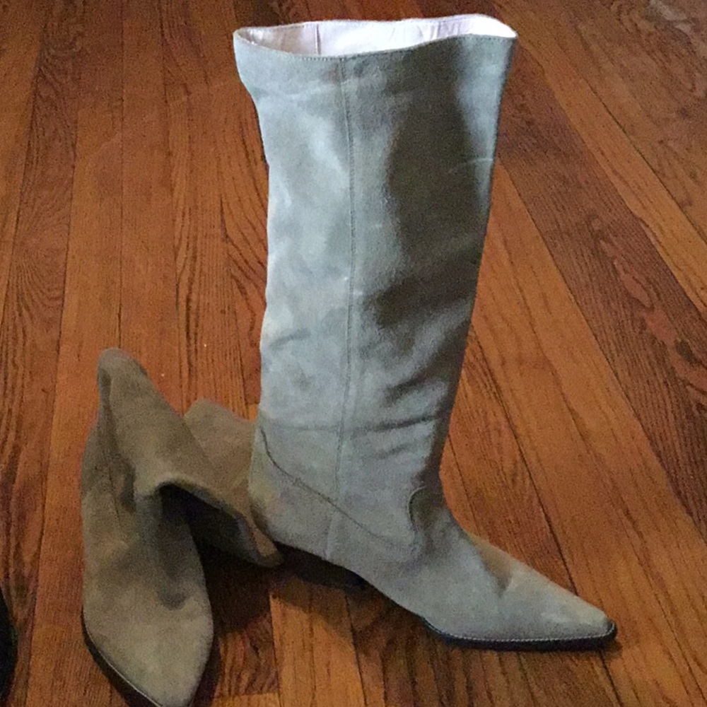 Tan suede boots